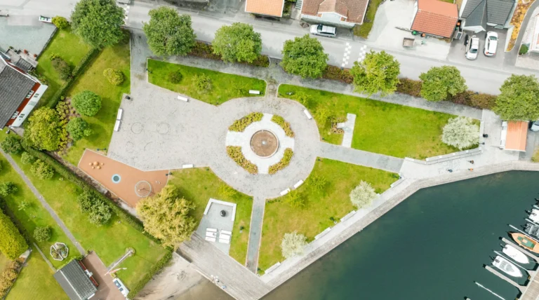 Kranaparken sett ovenfra - GHL Hage & Landskap